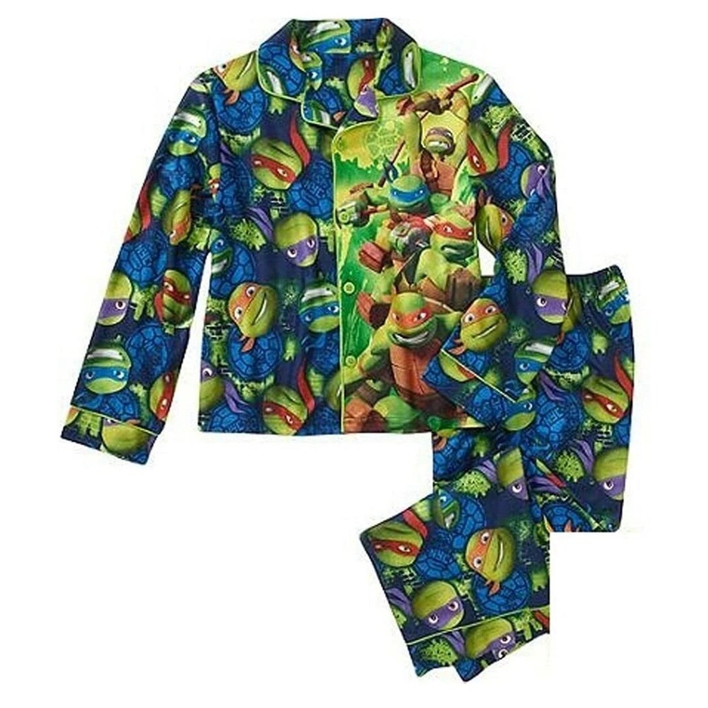 Teenage Mutant Ninja Turtle 2 PC Long Sleeve Pajama Set Boy Size 6/7